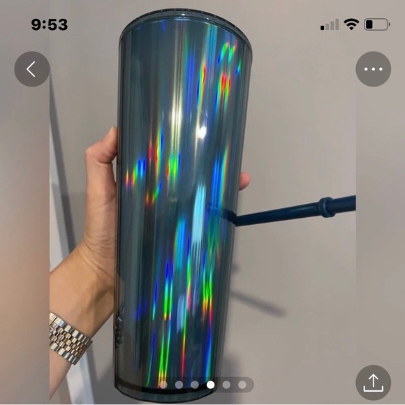 Starbucks Ocean Dome Kaleidoscope Cup Iridescent Prism Cold Tumbler 24oz NWT - Picture 3 of 6